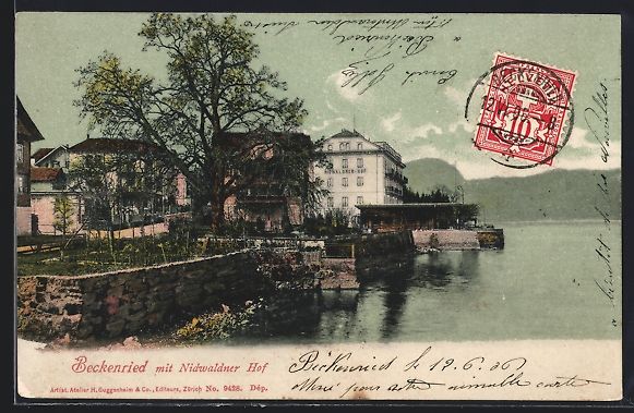 Cartes postales: Beckenried, Teilansicht mit Nidwaldner H – D'occasion à Berlin par bartko-reher