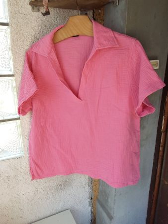 Sommerliche Bluse in Rosa, Gr. S,  neuwertig und leicht!