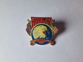 Harley Davidson Pin Adler mit USA Flagge "Send me your Best"