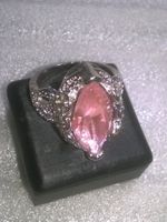 RING MODESCHMUCK,,,MIT ECHT KRISTALL,,ROSEROT