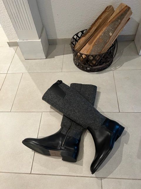 Navyboot Damenschuhe: Neuwertige LEDER Stiefel Navyboot schwarz Gr. 36 - 221197 – Gebraucht aus Küssnacht am Rigi von Schuhe-Secondhand 1