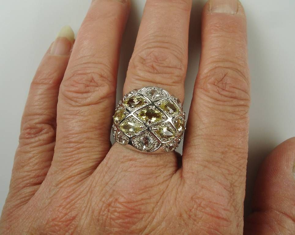 Anelli: Ring Silber mit Weisstopas und Lemonquarz – Usato da Stans venduto da wer_fd5f 4