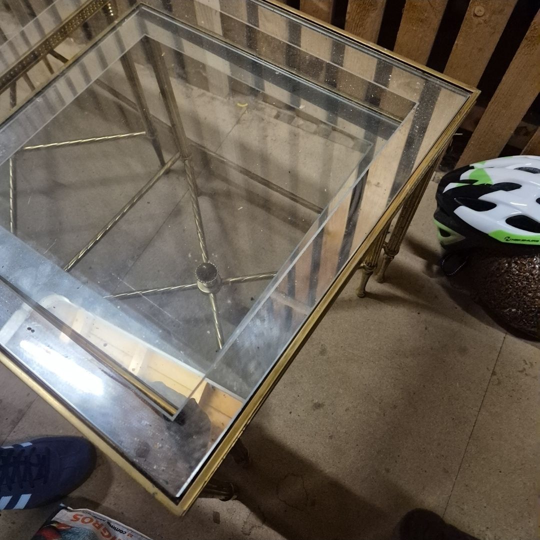 Tables: table basse verre et métal  – D'occasion à Genthod par Lenas9 3
