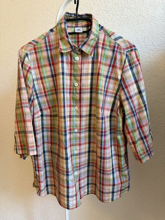 Chemise rose/bleu/vert/rouge carreaux Waldbusch, t.40