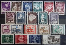 Österreich ex. Kat. 943-1016 gest. 1949/55 Kat. 77 Euro