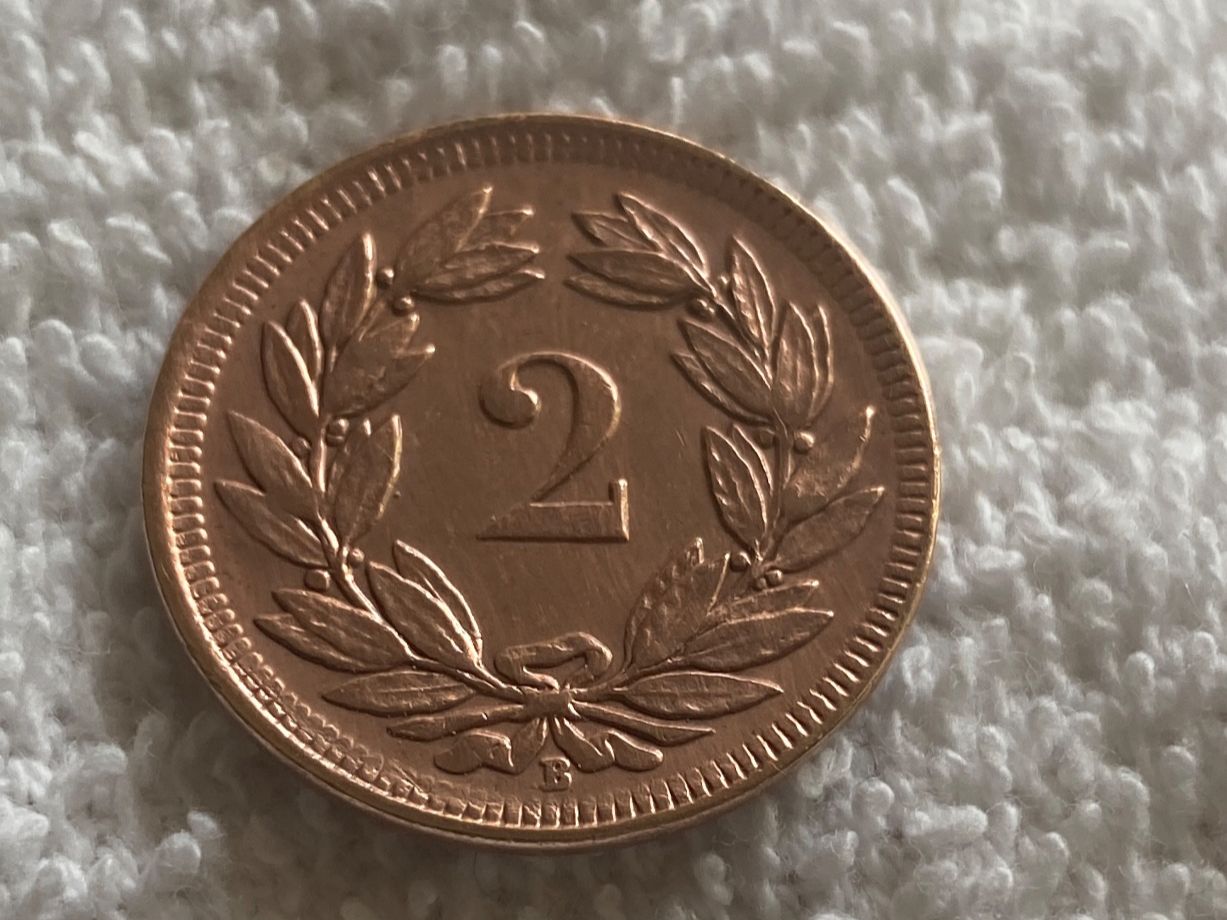 Tutti le monete: 2 centimes/Rappen 1908 abart – Usato da Nyon venduto da Ilmi09 2