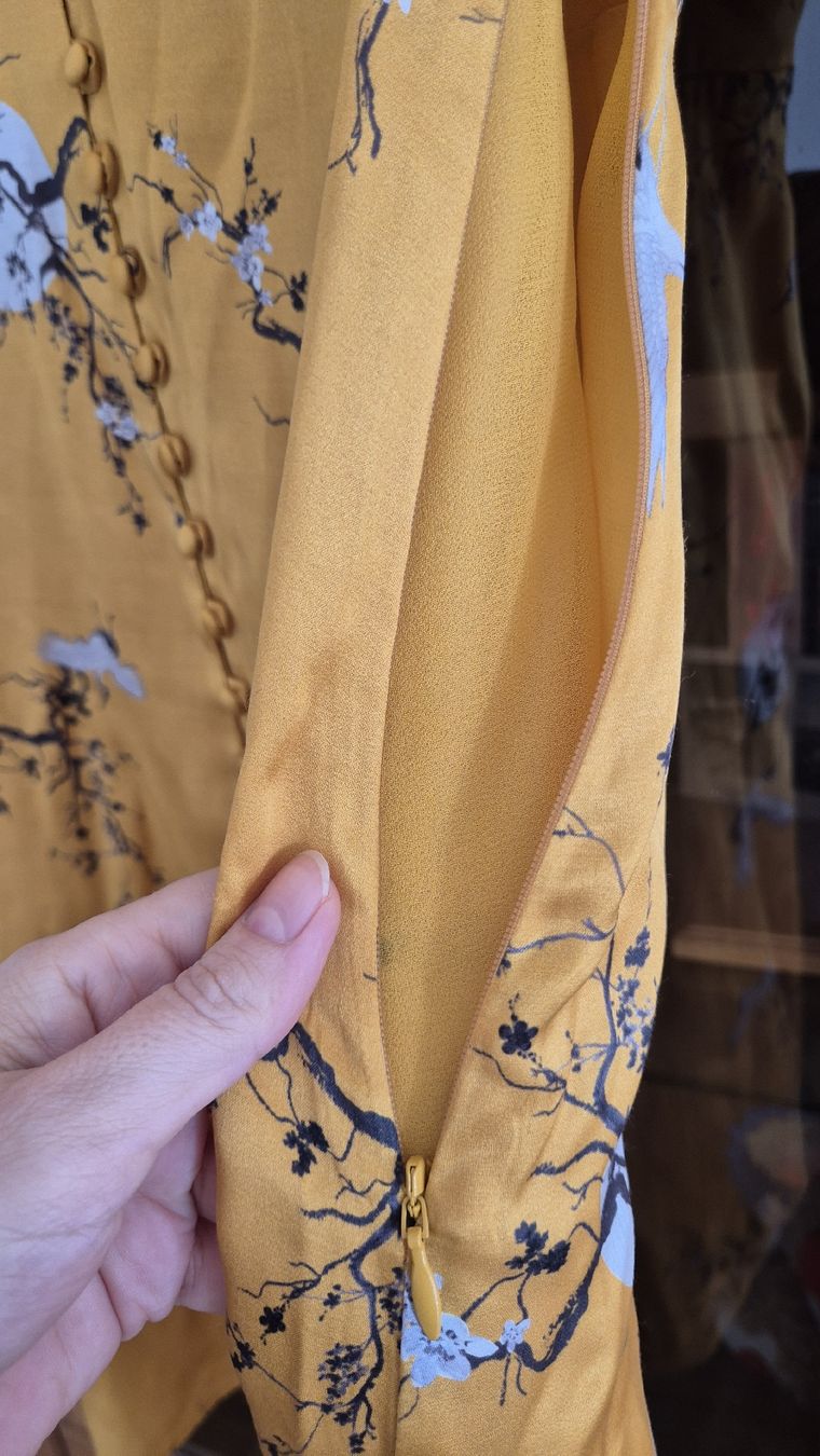 Allsaints Vestiti: Allsaints Kleid  Gr.S Senfgelb mit Kraniche – Usato da Winterthur venduto da ann_7lxx 4