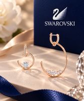 SWAROVSKI OHRRINGE KREOLEN NORTH WANDELBAR SCHÖN ROSEGOLD