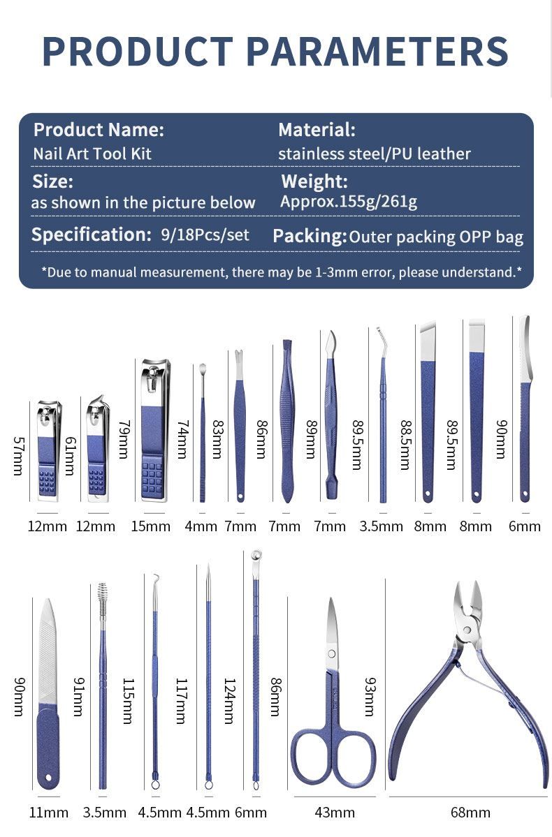 Maniküre: Maniküreset, Pediküreset, 18 stück Set de manucure – Neu und originalverpackt aus Delemont von Superchoice 8