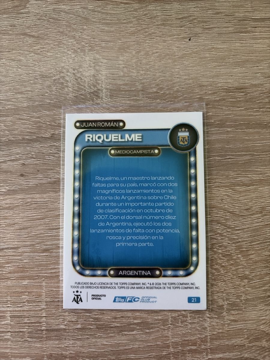 Topps Carte collezionabili: Topps Argentinien Juan Riquelme – Nuovo (secondo la descrizione) da Dietikon venduto da gab_rkb5 1