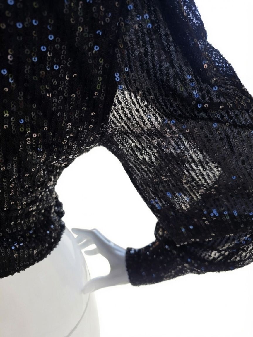 Tops: Top con paillettes nero a maniche lunghe -  – Gebraucht aus Massagno von let_6pgs 2