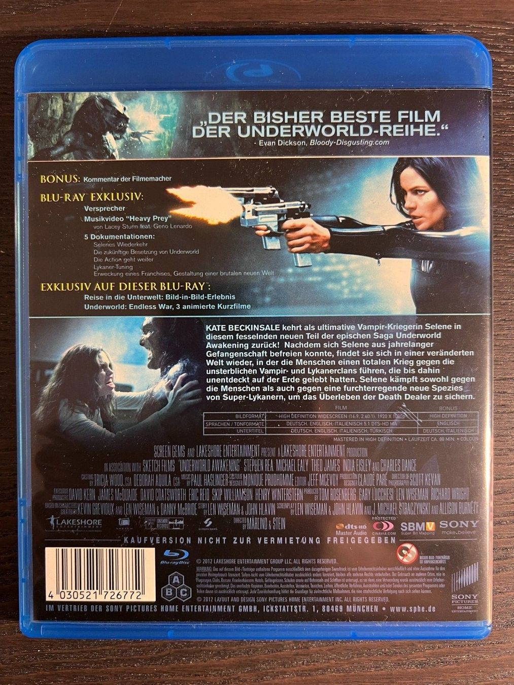 Tutti i DVDs: Underworld - Awakening – Usato da Zürich venduto da Blu-ray_ZH 1