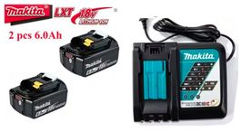 2 x18V 6.0Ah 108Wh LXT® Makita Akkus + 1 Port Charger DC18RC