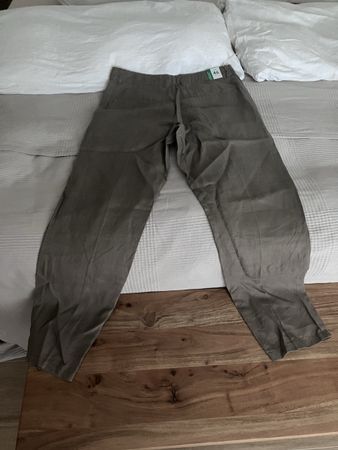 Benetton Leinenhose - Khaki - Grösse 46 - NEU