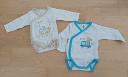 Body langarm Wickelbodys 2 Stk Gr 62 Flecken guter Zustand