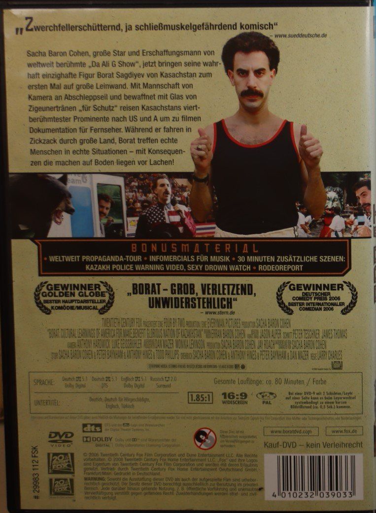 Tutti i DVDs: Borat – Usato da Luzern venduto da CONTENTI 2