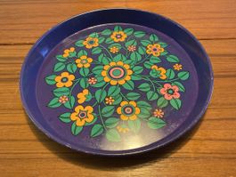 Farbiges 60 er Jahre Vintage Serviertablett