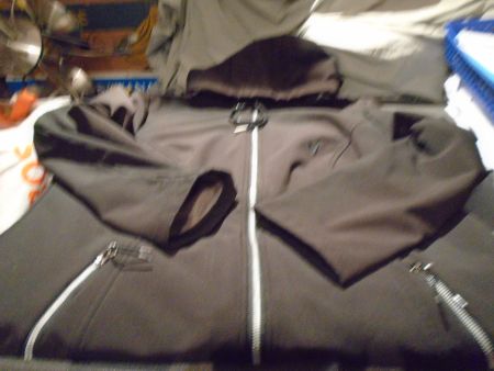 Jacke Grösse 42/44, Ulla Popken, schwarz/Kapuze