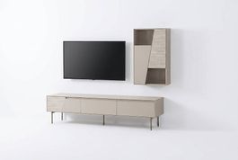 Schlichter TV-Schrank aus Holz in Beige von JVMOEBEL