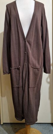Brauner Strick-Cardigan, linea Tesini, Gr. 44, 100% BW