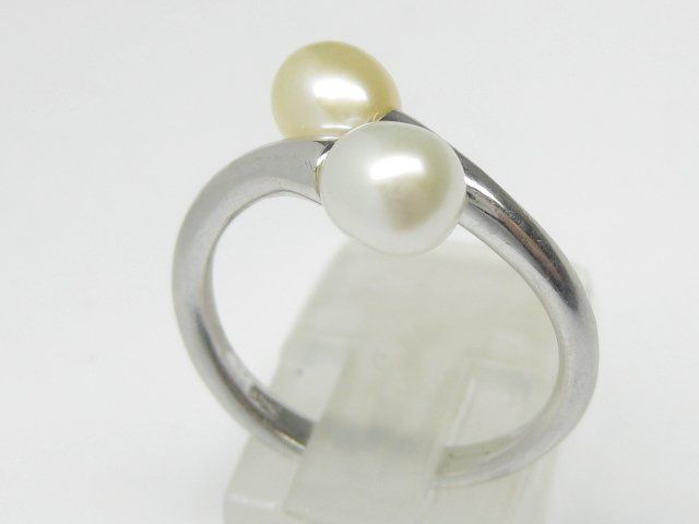 Anelli: Vintage Ring Silber 925 + MP Perlen Gr. 58 – Usato da Ermatingen venduto da Decovin 1