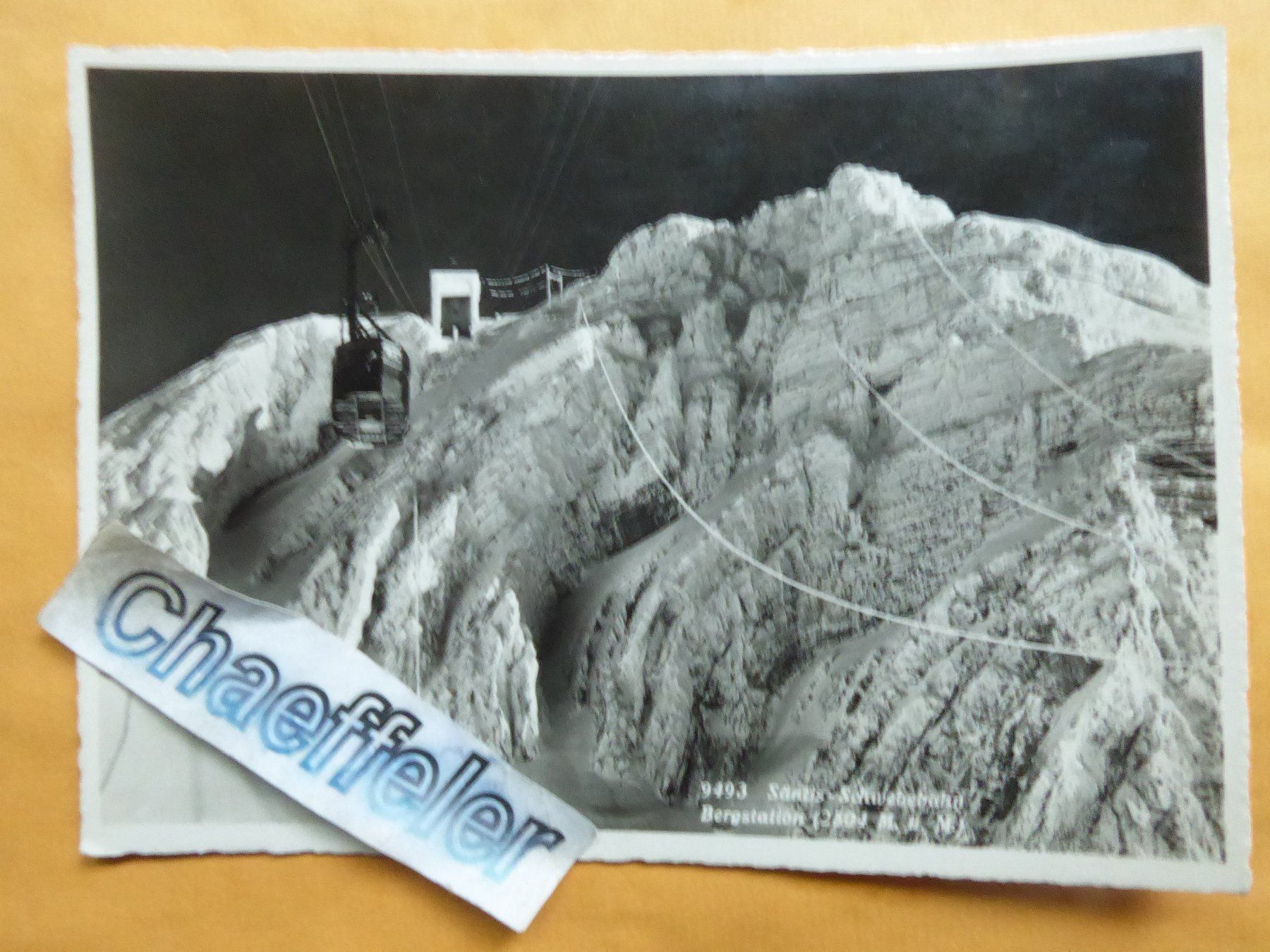 Cartes postales: 9493 Säntis - Schwebebahn, Bergstation – D'occasion à Zürich par Chaeffeler