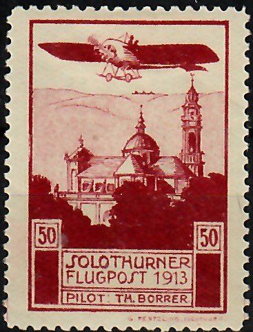 Tutti i francobolli: Flugpost-Vorläufer Solothurn, Nr. XI, einwandfrei ** – Usato da Adliswil venduto da Micoculier