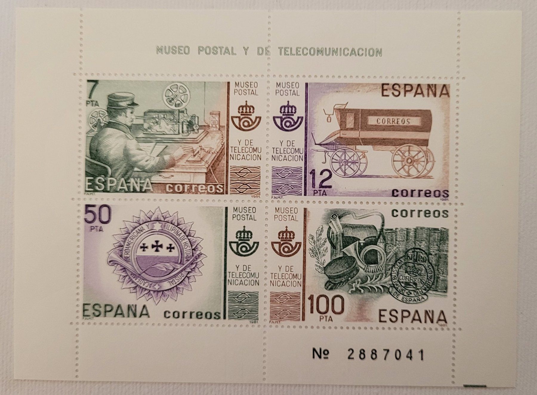 Tutti i francobolli: MUSEO POSTAL Y DE TELECOMUNICACION – Nuovo (secondo la descrizione) da Neftenbach venduto da Mador6