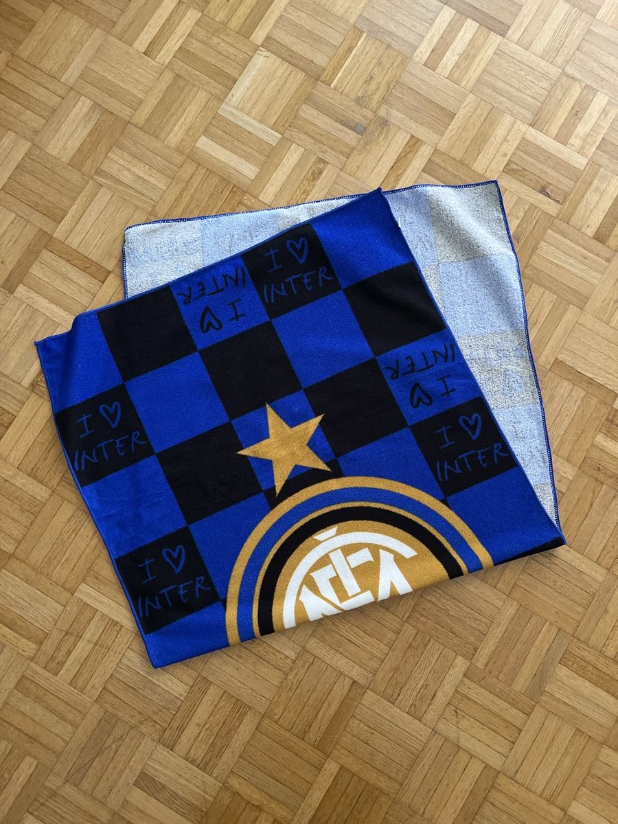 Teli da bagno: Inter Milan Towel Blue Black checkered new – Usato da Prilly venduto da SinngeBung