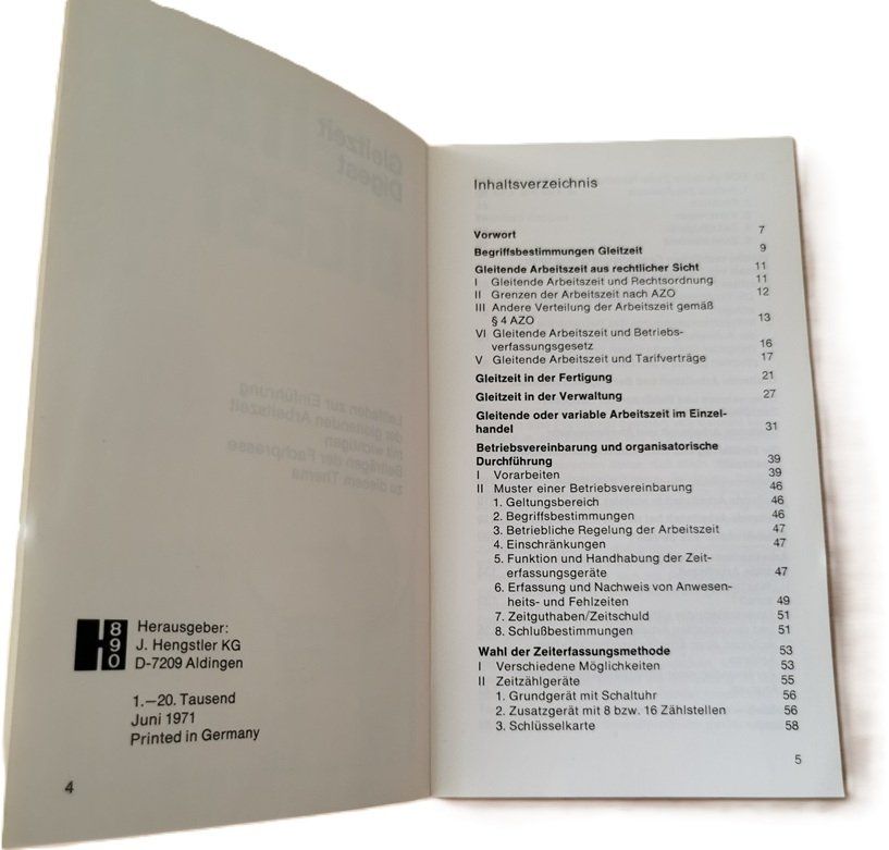 Livres: Gleitzeit Digest (Buch, 1971) – D'occasion à Wilen b. Wollerau par morethanmusic 2