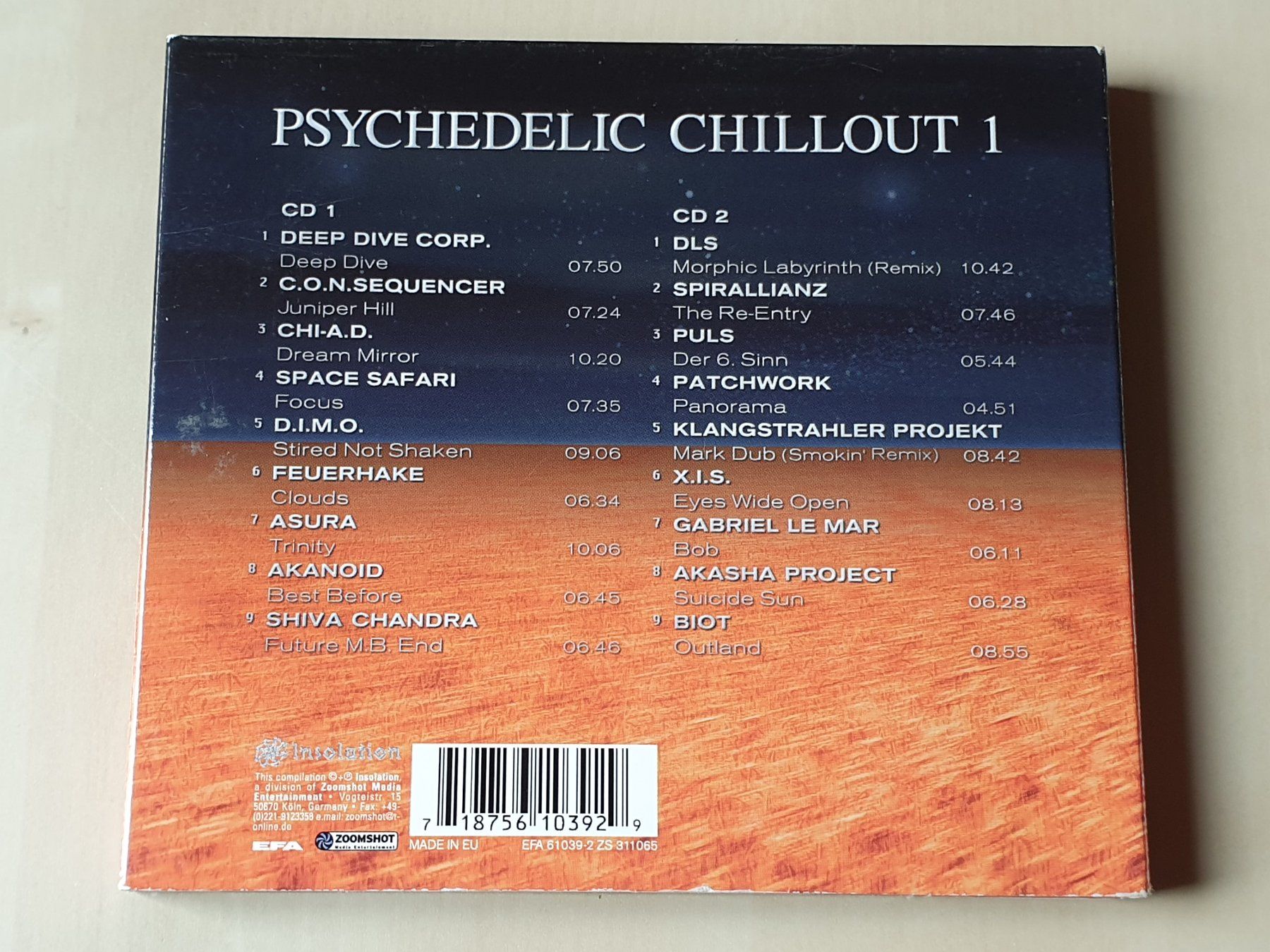 CDs: Psychedelic Chillout 1 – Gebraucht aus Stansstad von collectorsshop 1