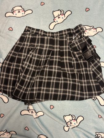 Mini Plaid Skirt with small bag - emo Y2K