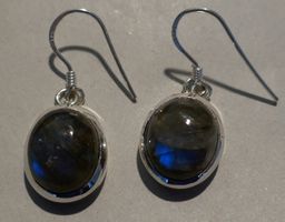 Ohrhänger in Silber mit Labradorit