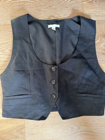 Schwarze H&M Weste, Grösse S, neuwertig für den Herbst!