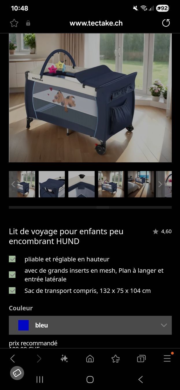 Letti: lit bébé neuf – Nuovo e nell'imballaggio originale da Yverdon-les-Bains venduto da enzine