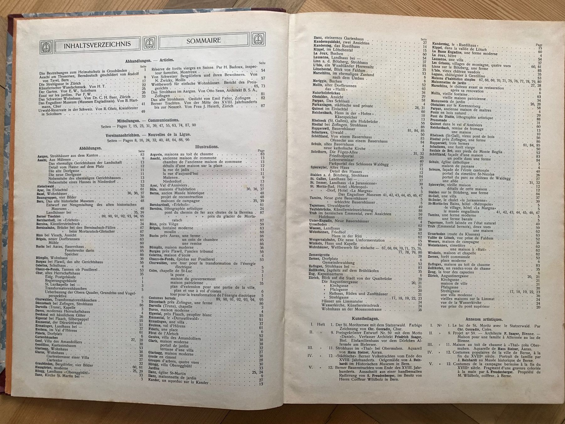 Revues & Magazines: Heimatschutz, gesammelte Hefte 1908 - 1910 – D'occasion à Thalwil par Ardez123 3