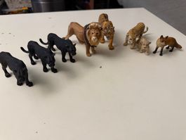 8 Original Schleich Wildtiere – ältere Raubkatzen