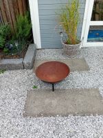 Feuerschale aus Metall Rost Optik