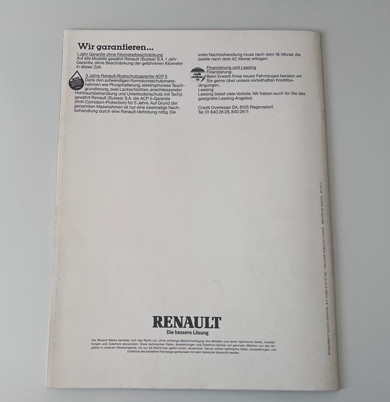 Renault Documents: RENAULT 20 Verkaufsprospekt – D'occasion à Münchenbuchsee par Volver64 5