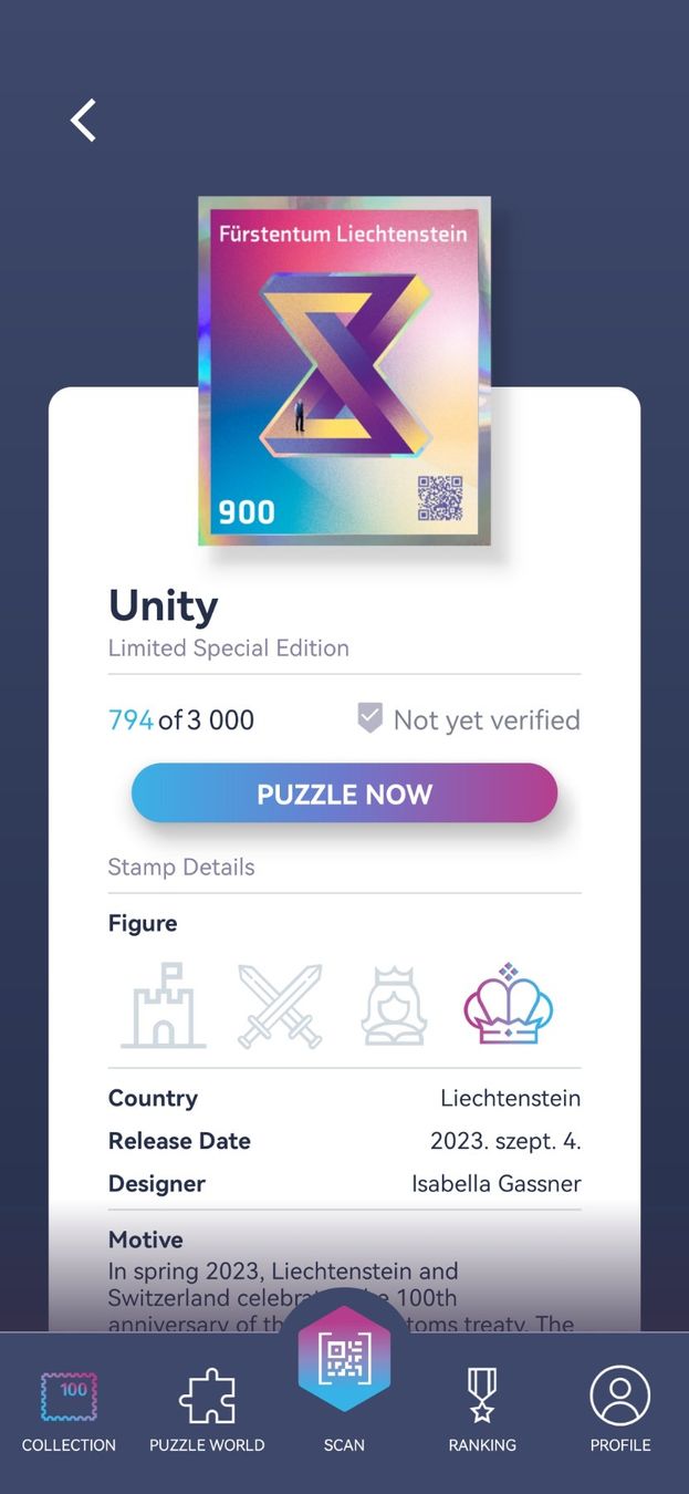 Tutti i francobolli: Sonderedition CRYPTO 4.2 UNITY Liechtenstein: THE PRINCE !!! – Nuovo e nell'imballaggio originale da Baar venduto da CryptoShop 1