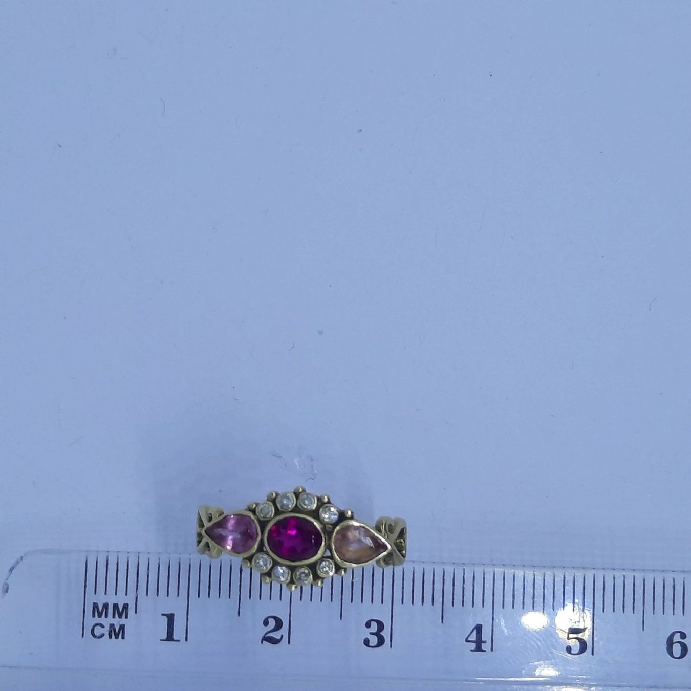 Anelli: Hochwertiger Goldring mit diversen Edelsteinen – Usato da Unterägeri venduto da Altgoldschmuck 6