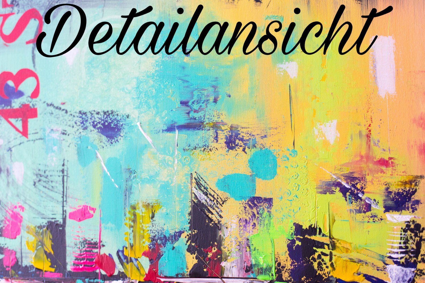 Dipinti: Acrylbild abstrakt Skyline bunt Unikat – Nuovo e nell'imballaggio originale da Rheinau venduto da Sussel 5