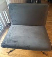 Livetastic SESSEL in Samt grau Neuwertig
