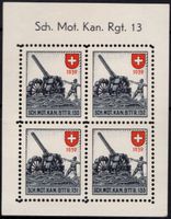 Artillerie - Soldatenmarken Block des Sch. Mot. Kan. Rgt. 13