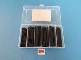 Schrumpfschlauch Box 10m 100-teilig sw