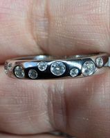 Bague argent avec diamants de moissanite certifiés GRA