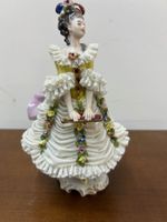 Volkstedt Porzellanfigur Rokokostil elegante Dame 1930