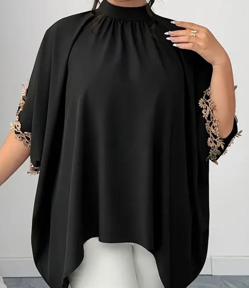 Blusen: Edle hingucker Bluse/Tunika, schwarz/gold, 1 Size – Neu und originalverpackt aus Winkel von ferrari2022 4