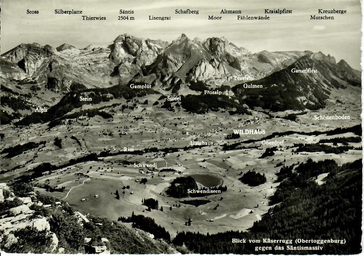 Cartoline postali: Wildhaus - Blick vom Käserrugg – Usato da Hochdorf venduto da Ziegel-16