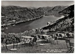 Serpiano, Blick aus der Kurhaus-Terrasse, gelaufen 1960